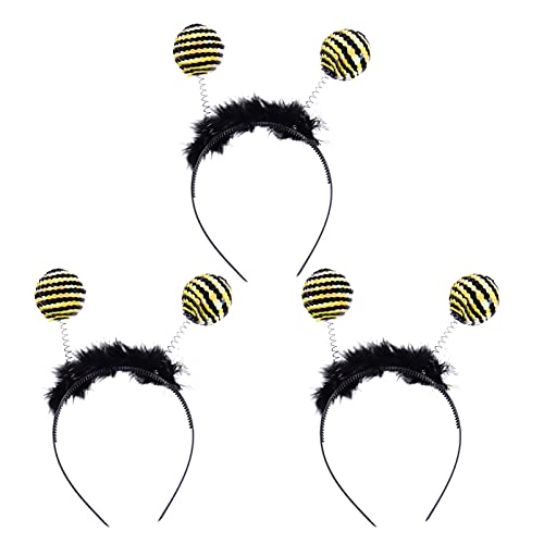 JOINPAYA Kopfbedeckungen Biene Pailletten Antenne Stirnband Satin Stirnband Biene Zubehör Haarschmuck von JOINPAYA