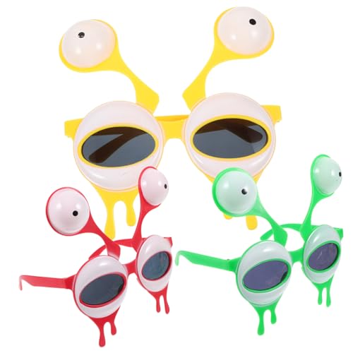 JOINPAYA 3st Lustige Brille Neuheit Partybrille Außerirdische Geschenke Sonnenbrille Alien-brillen-requisite Alien-cosplay-brille Gläser Abs Mann Dekorativer Spiegel von JOINPAYA