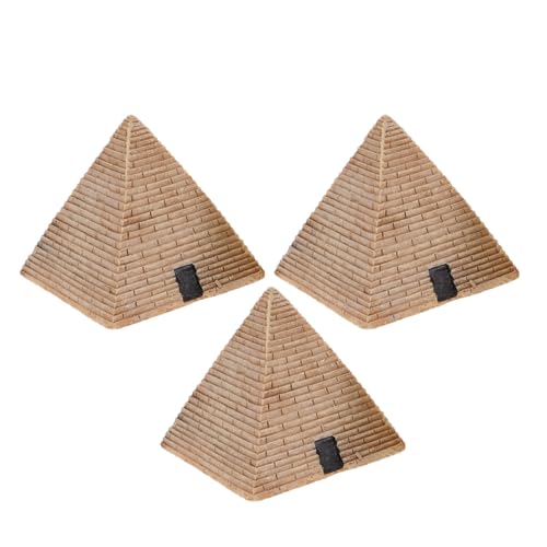JOINPAYA Pyramiden- Ägyptische Pyramiden-skulptur 3-teilig Harz-Pyramide Desktop-Ornament Pädagogisches Figuren-Set von JOINPAYA