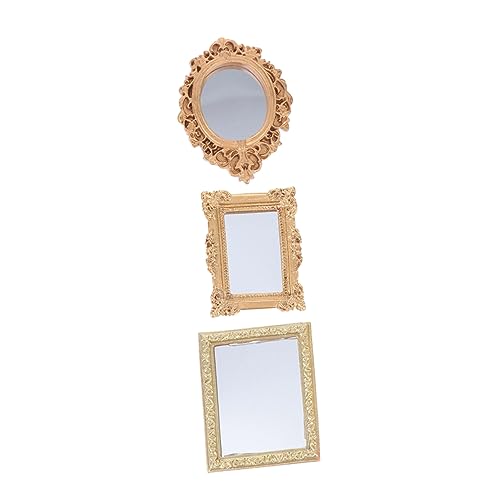 JOINPAYA Mini Zubehör 3pcs Kunststoff Miniatur Spiegel Puppe Spiegel Für Mädchen Spielzeug Puppenhaus JOINPAYA Mini Zubehör 3pcs Kunststoff Miniatur Spiegel Puppe Spiegel Für Mädchen Spielzeug Puppenhaus von JOINPAYA
