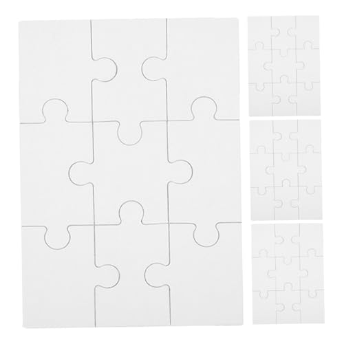 JOINPAYA 4 Blätter Blanko Puzzle Wärmesublimationspuzzle Kognitives Blanko Puzzles Puzzlespielzeug Sublimationspuzzle Rohlinge DIY Transferpuzzle Transferpuzzles Holzweiß von JOINPAYA