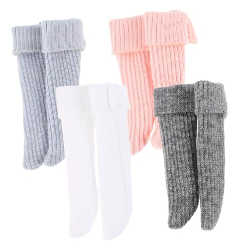 JOINPAYA 4 Paare Puppensocken in Candy Farben Weiche und Bequeme für Puppen Vielseitig Kombinierbar für Alltag Party und Bühnenauftritte Modische Accessoires für Puppenkleidung von JOINPAYA