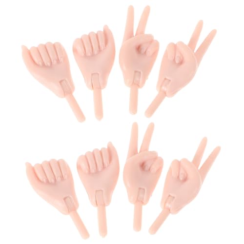 JOINPAYA 4 Paare Zubehör Für Puppenhandsets Produktion Versorgungspuppen Miniaturstatuen Zubehör Honigflasche Tragbare Honigflaschen Handpuppen Marionettenpuppen Puppenpuppen Beige PVC von JOINPAYA