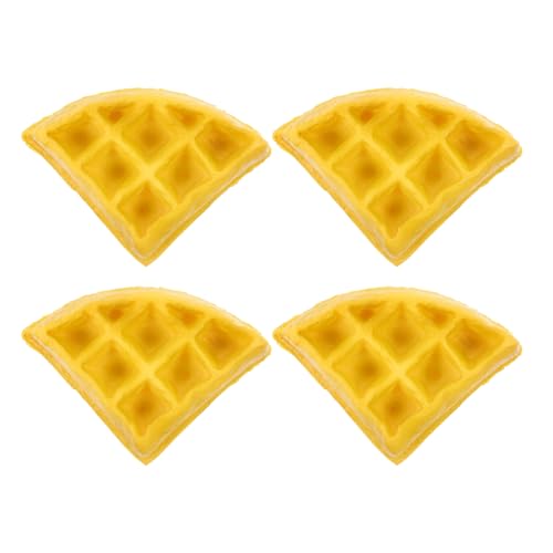 JOINPAYA 4 STÜCKE Realistische Waffeln Dekoration Künstliche Lebensmittel Requisiten für Küche Esszimmer und Fotografie Simulationsmodell für Festliche Anlässe und von JOINPAYA