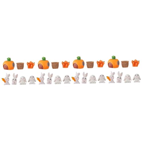 JOINPAYA 4sätze Miniatur Hasen Figuren Teiliges Dekorationsset Für Kuchen Ostern Und Garten Niedliche Kunststoff Häschen Für Bastelprojekte Und Autodekoration von JOINPAYA