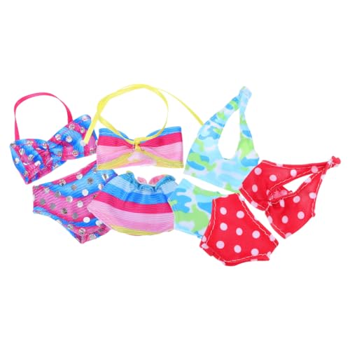 JOINPAYA 4 Sätze Puppen Badeanzug Bikini Kleidung für Puppen Modische Schwimmkostüme mit Detaillierter Verarbeitung für Strand und Urlaubsszenen JOINPAYA 4 Sätze Puppen Badeanzug Bikini Kleidung für Puppen Modische Schwimmkostüme mit Detaillierter Verarbeitung für Strand und Urlaubsszenen von JOINPAYA