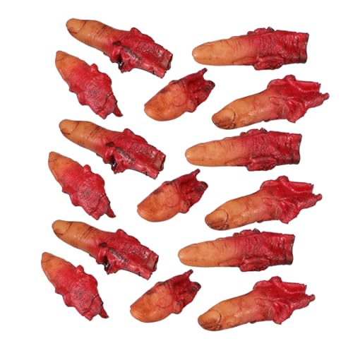 JOINPAYA 4 Sätze Realistische Plastikblutfinger mit Abgetrennten Fingern Langlebige Halloween Körperteile für Gruseldeko und Partyzubehör Geeignet für Haunted House und Kostümpartys JOINPAYA 4 Sätze Realistische Plastikblutfinger mit Abgetrennten Fingern Langlebige Halloween Körperteile für Gruseldeko und Partyzubehör Geeignet für Haunted House und Kostümpartys von JOINPAYA