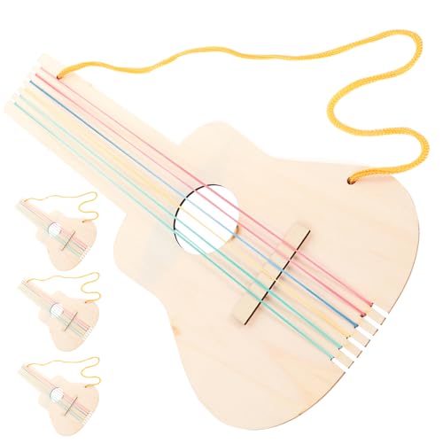 JOINPAYA Musikinstrumente Kinderspielzeuggitarre 4-teiliges Set Unlackierte Holzgitarre Für Kinder JOINPAYA Musikinstrumente Kinderspielzeuggitarre 4-teiliges Set Unlackierte Holzgitarre Für Kinder von JOINPAYA