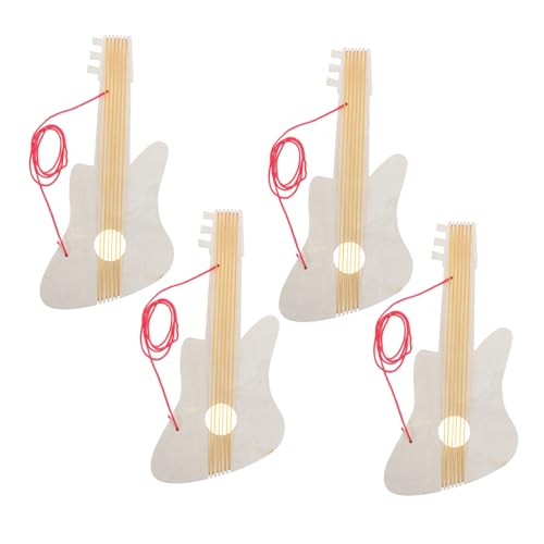 JOINPAYA Gitarren-Musikinstrument Für Kinder 4 Sets Holzgitarren-bausatz Unvollendetes Basteln Für Kinder Malen Lernen Von Musik von JOINPAYA