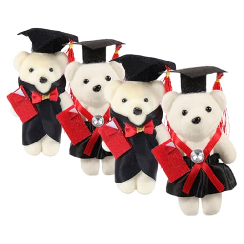 JOINPAYA 4 Stück Abschlusssaison Dr. Bär Abschlussbären Abschluss Ausgestopfter Bär Dekorative Bärenzubehör Bär Für Blumenstrauß Cartoon-bär-Puppe Mini-stoffbären Kleine Bärenpuppe Plüsch JOINPAYA 4 Stück Abschlusssaison Dr. Bär Abschlussbären Abschluss Ausgestopfter Bär Dekorative Bärenzubehör Bär Für Blumenstrauß Cartoon-bär-Puppe Mini-stoffbären Kleine Bärenpuppe Plüsch von JOINPAYA