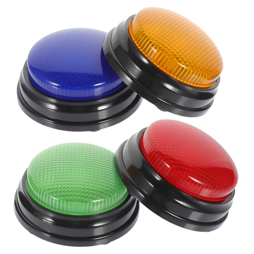 JOINPAYA 4 Stück Beleuchtete Soundtaste Mit Trivia-Summer Sprechen Summer Für Ja Game Summer Antwort Summer Hoch Eingeben Spiel Summer Spielknöpfe Summer Liebling Who Soundspiel Aus Plastik von JOINPAYA