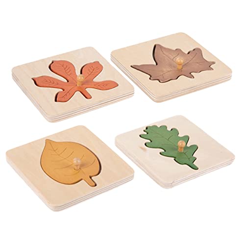 JOINPAYA 4 Stück Blatt Puzzle Form Lernspielzeug Puzzles Kinderspielzeug Zappeln Frühes Lernspielzeug Kleinkinderspielzeug Lernspielzeug Puzzle Lernpuzzle Pädagogisches Matching von JOINPAYA