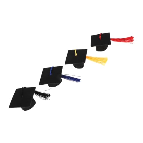 JOINPAYA 4-teiliges Mini-abschlusshut-Set Mit Quaste Für Jungen Und Mädchen Abschlusskappen-Set Für Zuhause Für Glückwunschpartys Und Als Kuchendekoration von JOINPAYA