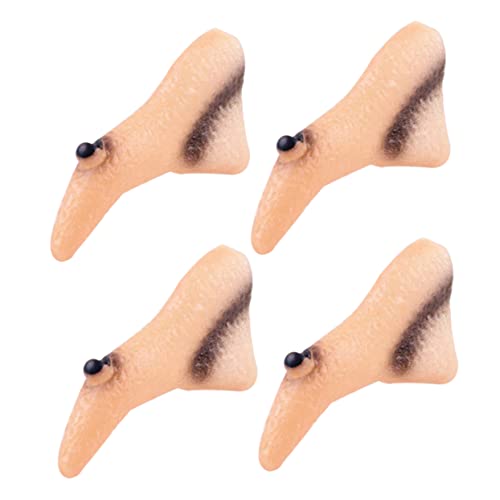 JOINPAYA 4 Stück Hexennase Halloween Costume Halloween Kleidung halloweendeko Halloween gruselige Hexenmaske Spitzenmaske Requisiten für Hexenkostüme Halloween lustige Nase Gummi Beige von JOINPAYA