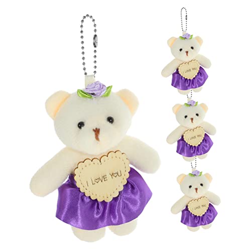 JOINPAYA 4 Stück Hochzeitsbär Ornamente Plüsch Party tragen Junge Dekoration Schlafzimmer Bedroom Decoration Blumenstrauß DIY Bärenzubehör kleine Bärenpuppe PP Baumwolle Violett JOINPAYA 4 Stück Hochzeitsbär Ornamente Plüsch Party tragen Junge Dekoration Schlafzimmer Bedroom Decoration Blumenstrauß DIY Bärenzubehör kleine Bärenpuppe PP Baumwolle Violett von JOINPAYA