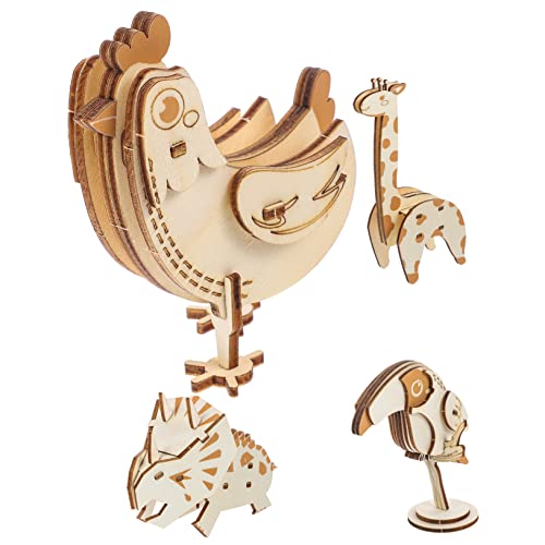 JOINPAYA 4 Stück Holzrätselmodell Kleinkind -Puzzle Frühe Bildungsspielzeug 3D-Puzzle Puzzlematte Kinderspielzeug Tiere DIY Montage Tierisches Rätsel Puzzles Aus Holz Khaki Hölzern JOINPAYA 4 Stück Holzrätselmodell Kleinkind -Puzzle Frühe Bildungsspielzeug 3D-Puzzle Puzzlematte Kinderspielzeug Tiere DIY Montage Tierisches Rätsel Puzzles Aus Holz Khaki Hölzern von JOINPAYA