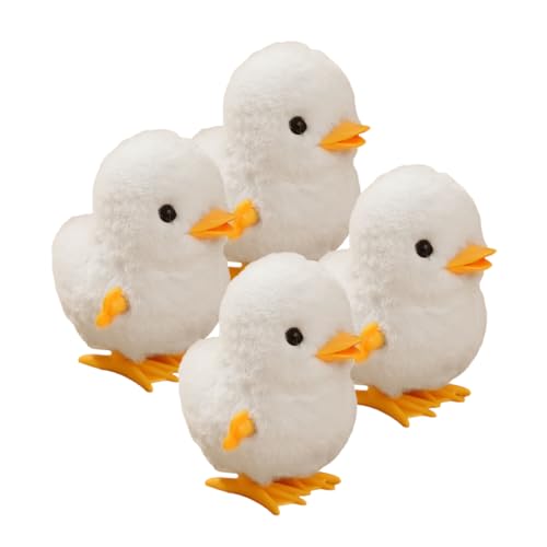 JOINPAYA 4 Stück Hüpfendes Hühnerspielzeug für kinderspielzeug Soft Toy auf Springendes Laufendes Tierspielzeug Plastik Weiß von JOINPAYA