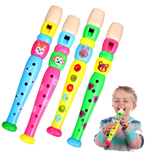 JOINPAYA 4 Stück Kindermusikinstrument Kunststoff Für Kleinkinder Piccoloflöte Piccoloflöte Für Musik-Recorder-Instrument Flöteninstrument Für Schüler Plastik von JOINPAYA