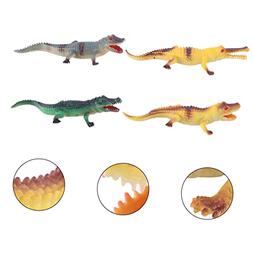 JOINPAYA 4 Stück Krokodil-modellspielzeug Realistisches Alligatormodell Krokodilfigur Tierfiguren Pädagogisches Kognitives Für Die Frühe Bildung PVC von JOINPAYA