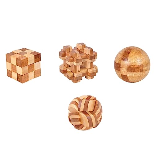 JOINPAYA 4 Stück Luban Schloss Puzzles Für Kleinkinder Entsperrspiel Luban Kinderspielzeug Ineinandergreifendes Puzzle Nützliches Puzzle Intellektuelles Entsperrspielzeug von JOINPAYA