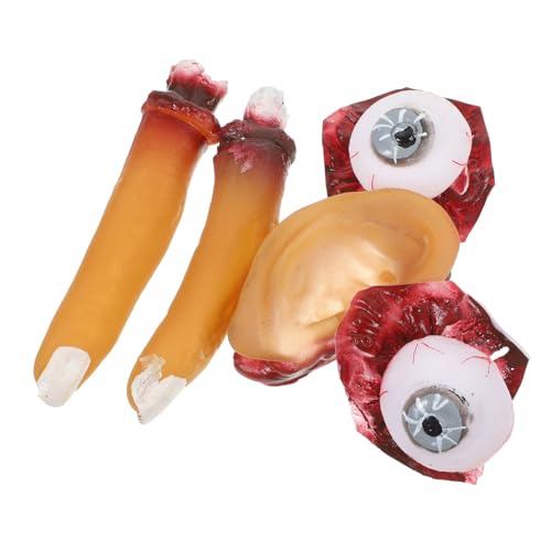 JOINPAYA 4 Stück Lustige Halloween-Requisite Körperteile Halloween Halloween- Halloween-Finger Streich Dekoration Halloween-Party- Halloween-Ohren Stütze Falscher Finger Plastik von JOINPAYA