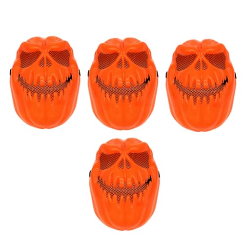 JOINPAYA 4 Stück Maske Halloween-kostüm Für Halloween-horror Halloween Voll Halloween-cosplay Schreckliche Gesichtsbedeckung Halloween -ornamente Leistungsqualitäten Orange Plastik JOINPAYA 4 Stück Maske Halloween-kostüm Für Halloween-horror Halloween Voll Halloween-cosplay Schreckliche Gesichtsbedeckung Halloween -ornamente Leistungsqualitäten Orange Plastik von JOINPAYA