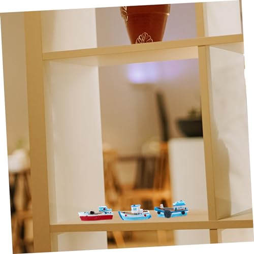 JOINPAYA 4 Stück Mediterrane Resin Fischboot Miniaturen Tischdeko Micro Landschaft DIY Miniatur Bootsornament für Garten Foto Requisite Geruchsneutral Sicher Stilvolle Wohnatmosphäre von JOINPAYA