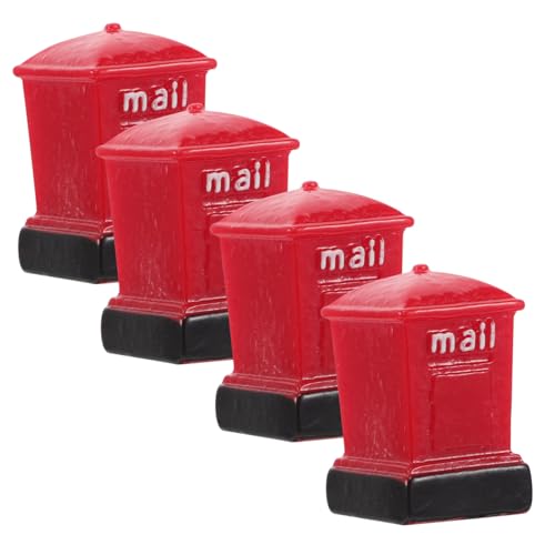 JOINPAYA 4 Stück Mikro Landschafts E Mail Heimdekoration Winziger Briefkasten Dekoration Miniatur Briefkasten Kleiner Briefkasten Basteln Mini Hausbriefkasten Puppe Mini von JOINPAYA