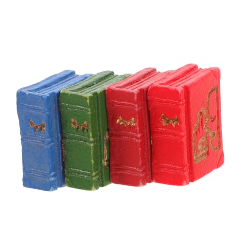 JOINPAYA Miniatur-bücherregal Für Puppenhaus-Dekoration 4 Stück Bunte Mini-bücher Lesbares Miniatur-notizbuch von JOINPAYA