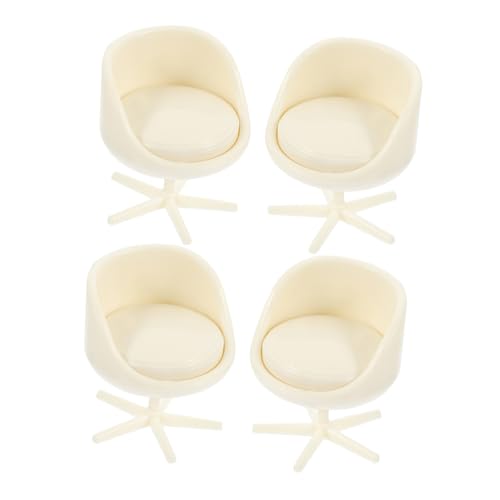 JOINPAYA Abs Miniatur Stuhl Set 4 Stück Realistische Mini Möbel Für Puppenhaus Badezimmer JOINPAYA Abs Miniatur Stuhl Set 4 Stück Realistische Mini Möbel Für Puppenhaus Badezimmer von JOINPAYA