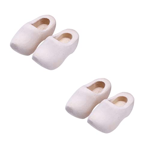 JOINPAYA 4 Stück Mini Holländer Holzschuhe Gelenke Mini High Heel Schuhe Miniatur Turnschuhe Mini Fingerschuhe Miniatur Schuhe Miniatur Puppenschuhe Sammlerschuhe Miniatur von JOINPAYA