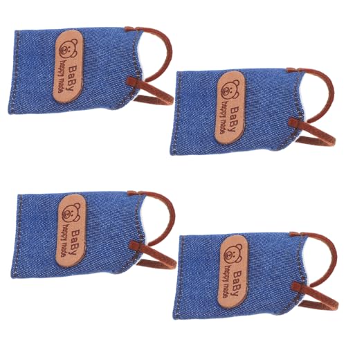 JOINPAYA 4 Stück Mini -Puppenschürze Mini -Denim -Schürzen Puppenkleidungszubehör Jeansschürze Puppenbäckerschürze Dollhouse Chef Schürze kleine Schürze Puppenkochschürzen Stoff Blau von JOINPAYA