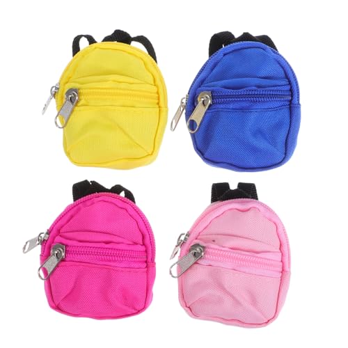 JOINPAYA 4 Stück Mini Rucksack für Puppen mit Reißverschluss Niedliche Miniatur-Schulranzen Puppenhaus Zubehör für Rollenspiel Aufbewahrung und Bastelanhänger in Blau Gelb Rosé JOINPAYA 4 Stück Mini Rucksack für Puppen mit Reißverschluss Niedliche Miniatur-Schulranzen Puppenhaus Zubehör für Rollenspiel Aufbewahrung und Bastelanhänger in Blau Gelb Rosé von JOINPAYA