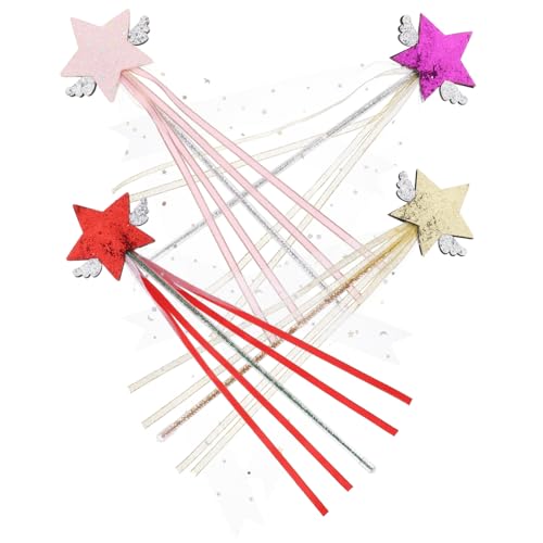 JOINPAYA 4 Stück Sternförmige Feenstäbe Für Kinder Exquisite Feenstab-spielzeuge Glänzende Bänder Für Das Kinderzimmer Kinderspielzeug Bühnen-Requisiten JOINPAYA 4 Stück Sternförmige Feenstäbe Für Kinder Exquisite Feenstab-spielzeuge Glänzende Bänder Für Das Kinderzimmer Kinderspielzeug Bühnen-Requisiten von JOINPAYA