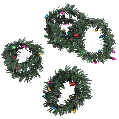 JOINPAYA 4 Stück Puppenhaus-Ornamente Kranzanhänger Mit Lichtern Girlande Kronleuchter Mini Hauskranz Weihnachtskränze Weihnachten Dekoration Kleiner Weihnachtskranz Green Plastik JOINPAYA 4 Stück Puppenhaus-Ornamente Kranzanhänger Mit Lichtern Girlande Kronleuchter Mini Hauskranz Weihnachtskränze Weihnachten Dekoration Kleiner Weihnachtskranz Green Plastik von JOINPAYA