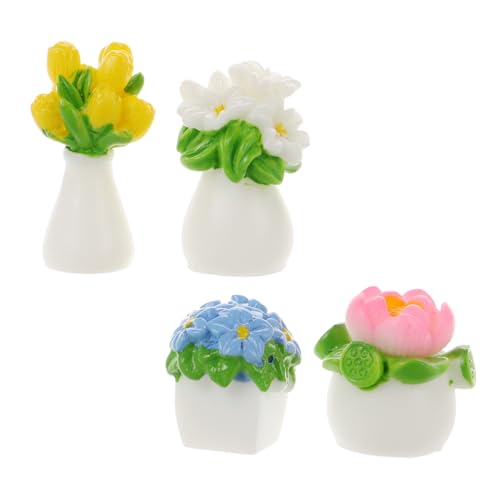 JOINPAYA 4stücke Miniatur Pflanzen Dekoration Teiliges Für Puppenhaus Bonsai Und Blumen-Accessoires Für Mikrolandschaften Realistische Details Und Pflegeleicht -szenen Zubehör von JOINPAYA