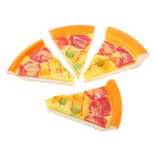 JOINPAYA Pizza-simulationsspielzeug 4 Käse-pizzastücke Realistisches Fake-Food Für Jungen Und Mädchen Weihnachten Pu-Fake-Pizza Spiel-Food-Pizza-Set von JOINPAYA