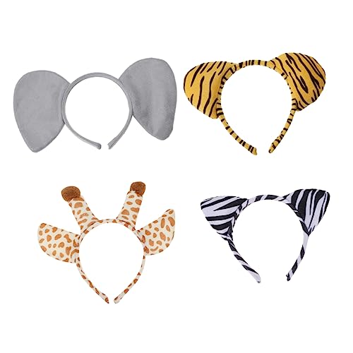 JOINPAYA 4 Stück Stirnband mit Tierohren Stirnbänder für Zootiere Tierohren Stirnband Zebra faschings haarreif Fasching Haarreif Headset Haarband Cosplay-Party-Kopfschmuck Tierhaar Stoff JOINPAYA 4 Stück Stirnband mit Tierohren Stirnbänder für Zootiere Tierohren Stirnband Zebra faschings haarreif Fasching Haarreif Headset Haarband Cosplay-Party-Kopfschmuck Tierhaar Stoff von JOINPAYA
