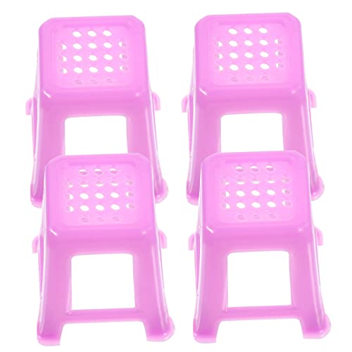 JOINPAYA Miniatur-hockermodelle 4-teiliges Mini-hocker-Set Für Puppenhaus Puppenmöbel von JOINPAYA