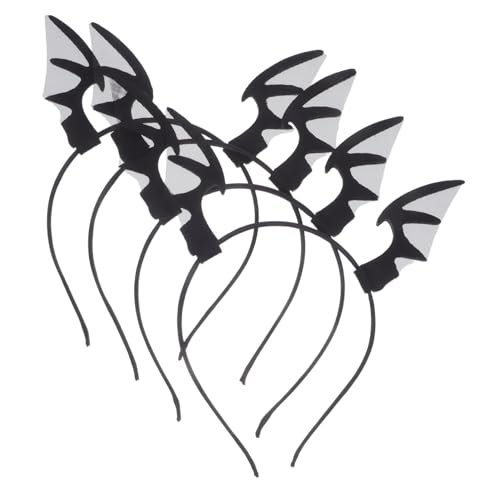 JOINPAYA 4 Stück Teiliges Bat Headband Schwarzes Netzstoff Fledermaus Haarband mit Filigranen Flügeln Gruseliges Halloween Kostüm Haaraccessoire für Frauen und Passend für Party und Fest von JOINPAYA