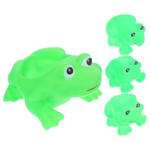 JOINPAYA 4 Stück Teiliges Frosch Badespielzeugset für Junge Mädchen Lustige und Lehrreiche Badewannenspielzeuge Vinyl für der Badewanne und Dusche von JOINPAYA