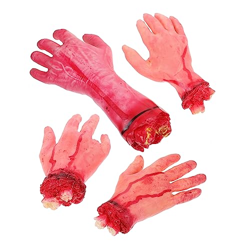 JOINPAYA 4 Stück Teiliges Halloween Grusel Deko Set mit Gebrochenen Händen und Menschlichen Realistische Horror Requisiten für Geisterhaus Party und Schaurige Streichspiele JOINPAYA 4 Stück Teiliges Halloween Grusel Deko Set mit Gebrochenen Händen und Menschlichen Realistische Horror Requisiten für Geisterhaus Party und Schaurige Streichspiele von JOINPAYA
