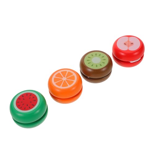 JOINPAYA 4 Stück Teiliges Kleine Holz-yoyos für Reaktionsschnelle Tragbare Holz-String-bälle Sicheres Lernspielzeug zur Motorikförderung als Partygeschenk und Outdoor JOINPAYA 4 Stück Teiliges Kleine Holz-yoyos für Reaktionsschnelle Tragbare Holz-String-bälle Sicheres Lernspielzeug zur Motorikförderung als Partygeschenk und Outdoor von JOINPAYA