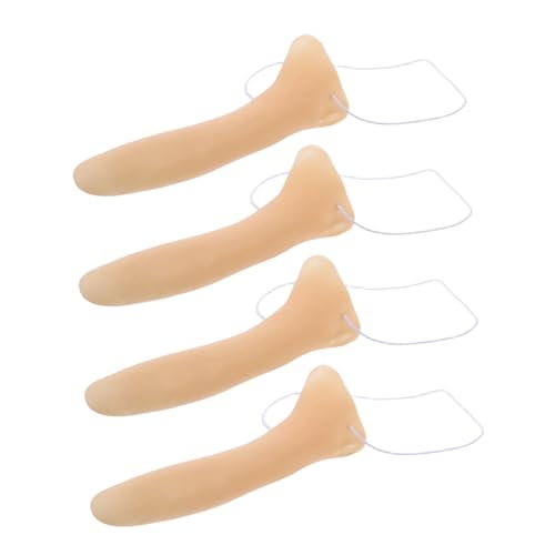 JOINPAYA 4 Stück Teiliges Langes Halloween Kostüm Nase Wiederverwendbare Elastische PVC Fake Nasen Requisite für Cosplay Maskerade Party und Karneval Lustige Verkleidung Zubehör von JOINPAYA
