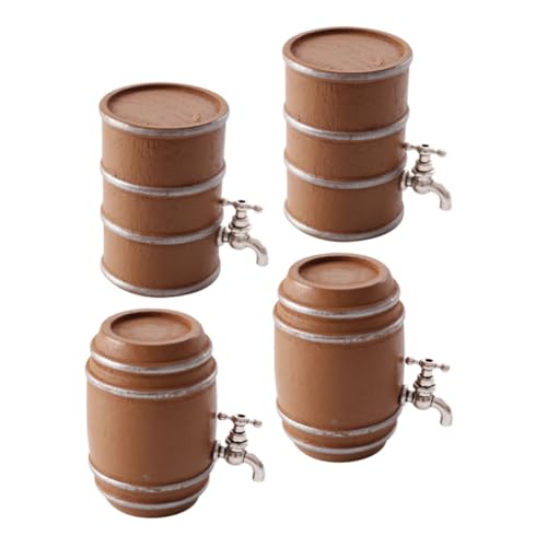 JOINPAYA 4 Stück Teiliges Miniatur Holzfass Realistische Weinfass Deko Puppenhaus Zubehör Detailgetreue Bierfass Modelle für Oktoberfest und Bar Dekoration JOINPAYA 4 Stück Teiliges Miniatur Holzfass Realistische Weinfass Deko Puppenhaus Zubehör Detailgetreue Bierfass Modelle für Oktoberfest und Bar Dekoration von JOINPAYA
