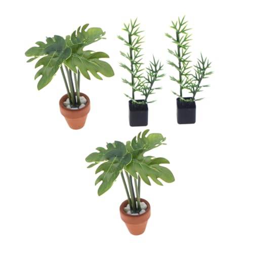 JOINPAYA 4 Stück Teiliges Miniatur Puppenhaus Pflanzen Realistische Simulation Bonsai Monstera Bambusblätter Farbecht Wartungsfrei für DIY Puppenhaus Dekoration Wohnzimmer Schlafzimmer JOINPAYA 4 Stück Teiliges Miniatur Puppenhaus Pflanzen Realistische Simulation Bonsai Monstera Bambusblätter Farbecht Wartungsfrei für DIY Puppenhaus Dekoration Wohnzimmer Schlafzimmer von JOINPAYA