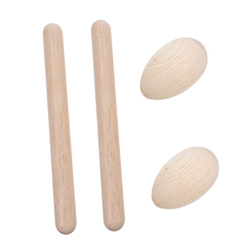 JOINPAYA 4 Stück Teiliges Musikspielzeug Set aus Holz Rhythmus Sticks und Schüttel Eier für Vorschulkinder für Musikalische Früherziehung und Kreative Rhythmusentwicklung JOINPAYA 4 Stück Teiliges Musikspielzeug Set aus Holz Rhythmus Sticks und Schüttel Eier für Vorschulkinder für Musikalische Früherziehung und Kreative Rhythmusentwicklung von JOINPAYA