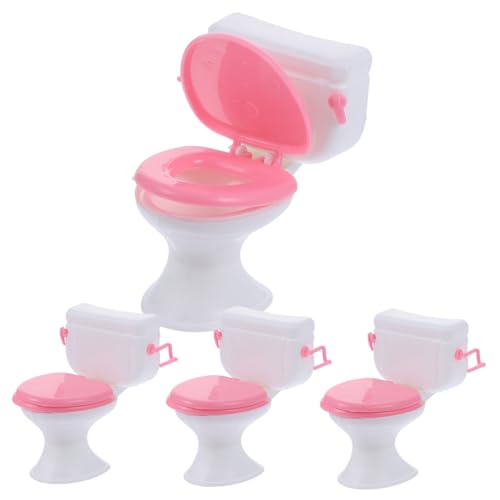 JOINPAYA Puppenhaus-bausatz Miniatur-Badezimmer Realistische Miniatur-spielzeugtoilette von JOINPAYA