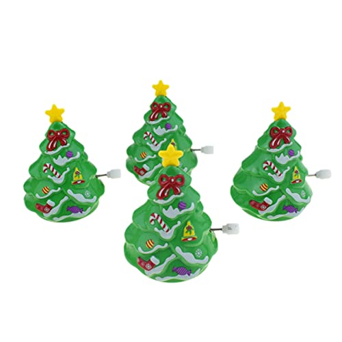JOINPAYA 4 Stück Uhrwerk-Weihnachtsbaum für kinderspielzeug weihnachtspräsent Christmas Weihnachtsfeier liefert Uhrwerkspielzeug Abs Green von JOINPAYA