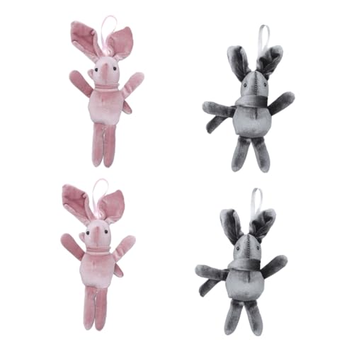 JOINPAYA 4 Stück Wunschkaninchen Anhänger Kuscheltiere Für Babys Dekorationen Ornamente Für Ausgestopfter Hase Kaninchen Puppe Anhänger Puppe Plüschkaninchen Puppenanhänger von JOINPAYA